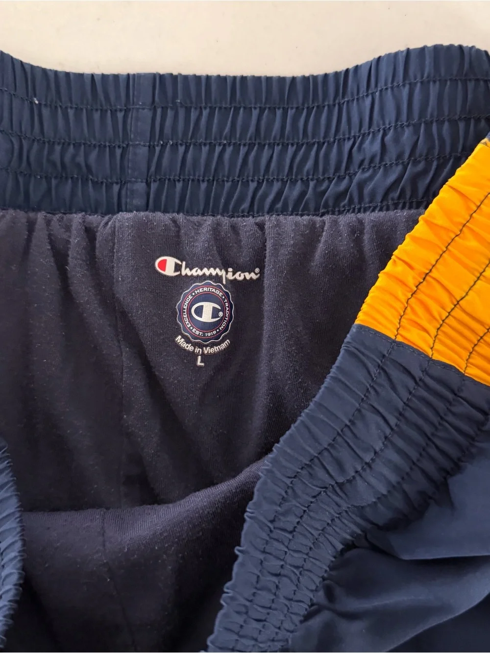 Navy Midshipmen Sweatpants L Blue Champion Tear Away Polyester